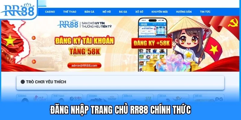 Đăng nhập trang chủ RR88 chính thức