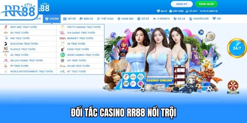 Đối tác casino RR88 nổi trội